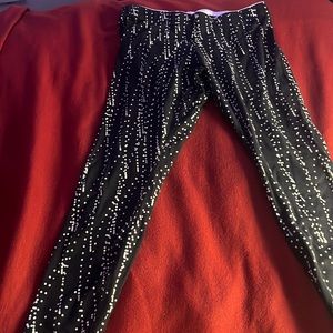 NIKE leggings, black and white polka dots, size medium